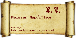Meiszer Napóleon névjegykártya
